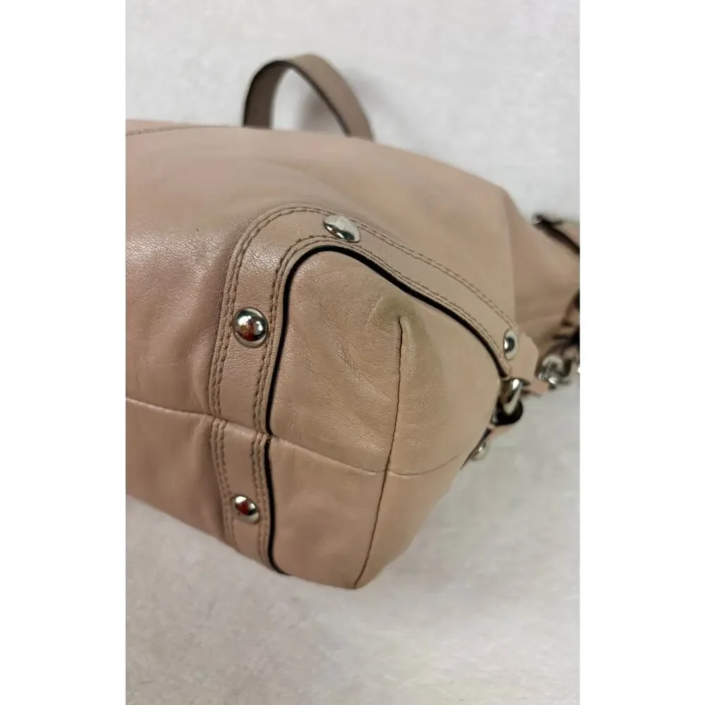 Coach Y2K Carly Curb Chain Hobo in Blush/Champagne Premium Leather